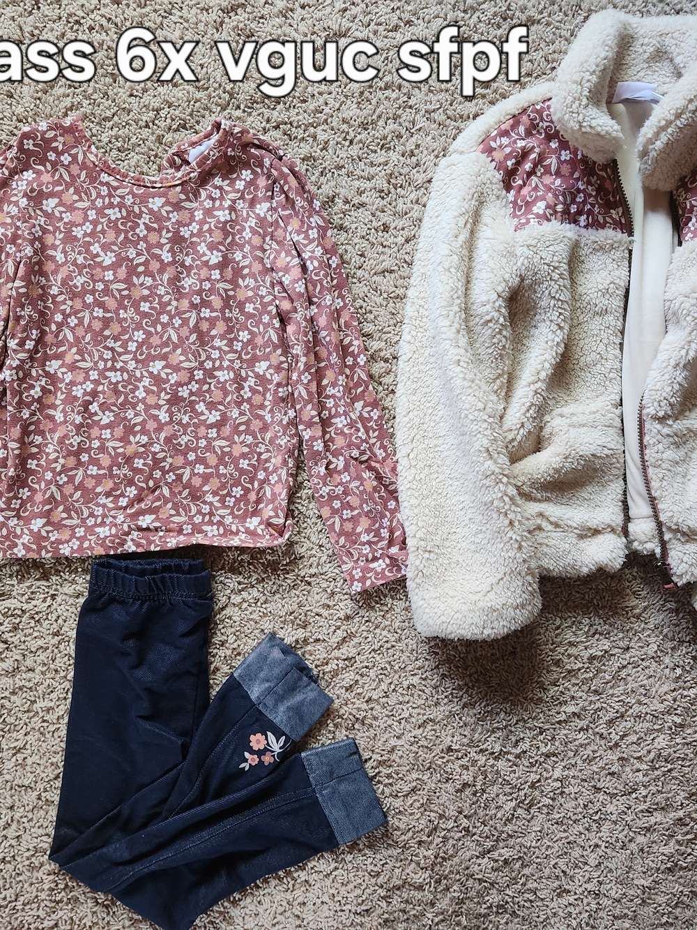 Kids Long-Sleeve Floral 3pcs Set